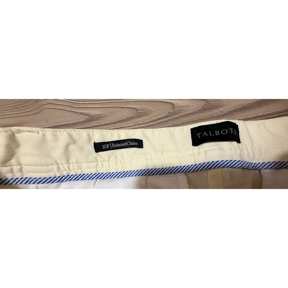 Talbots Relaxed Chino Pants Women's 10P Yellow Lemon Embroidered Stretch Ankle - Picture 11 of 11